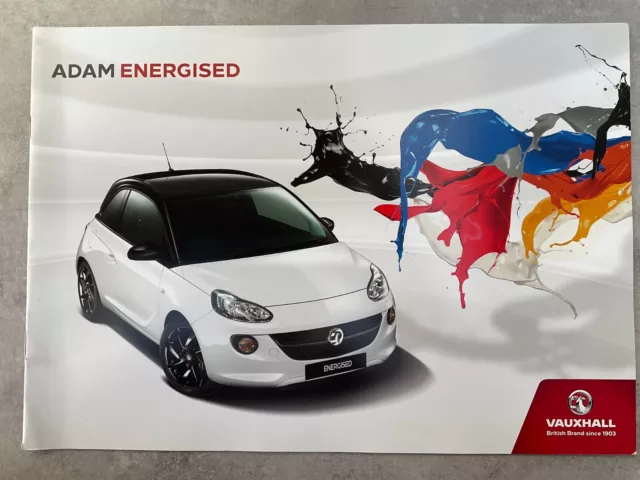 Vauxhall Adam Energised UK Market Car Sales Brochure - October 2018