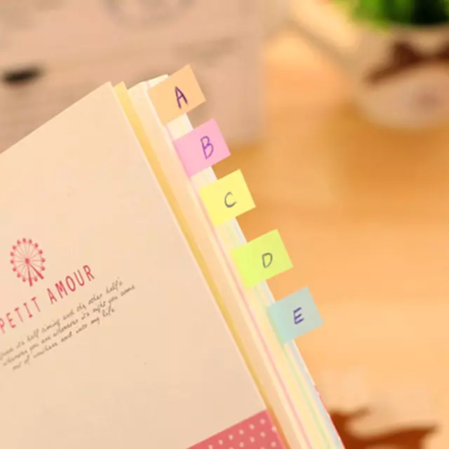 100Pcs Fluorescence Sticky Notes Memo Flags Bookmark Stickers 2022 W9B1