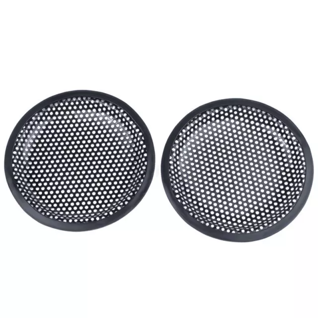 6.5inch Metal Mesh Round Car Woofer Cover Speaker Grill Black 2 Pcs Y9K85960