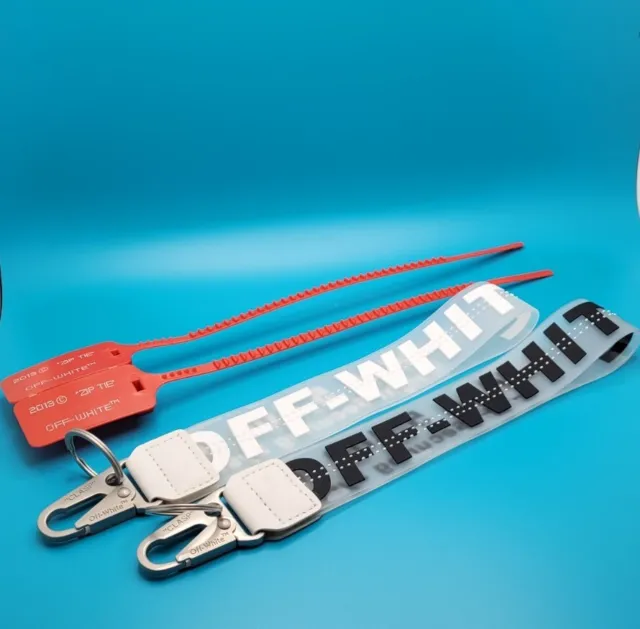 2 Pack Off White Inspired Industrial Key Chain/ Lanyard With Zip Ties and Bag