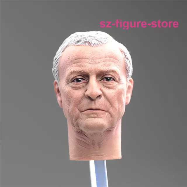 1:6 Alfred Pennyworth Butler Michael Caine Head Sculpt Fit 12" Male Figure Body