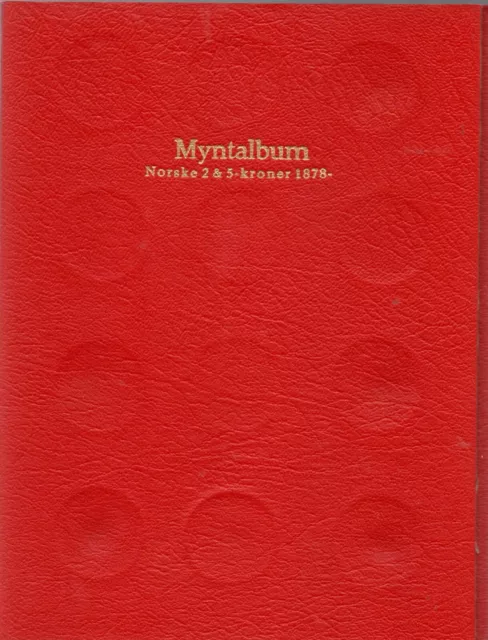 Very Nice Old Coins Album from Norway - 2 & 5 Kroner 1878-1981