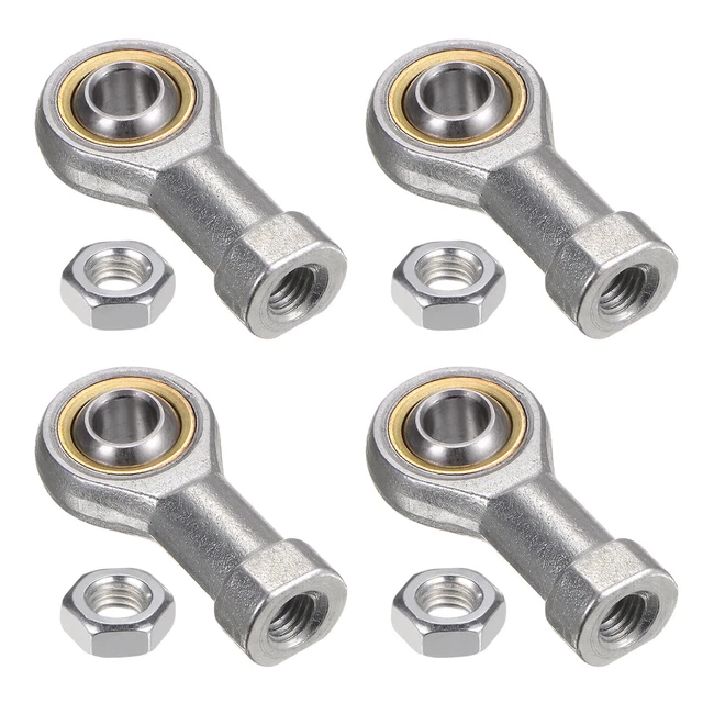 4pcs SI8T/K 8mm Rod End Bearing M8x1.25 Female Left Hand Thread, Cast Iron