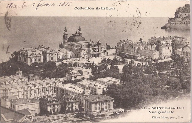 Cpa Monte Carlo.vue Generale. N°771. Ecrite En 1906.Casino...be