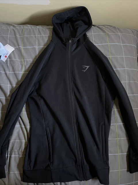 Gymshark FORCE ZIP HOODIE Reflective Logo Black Large