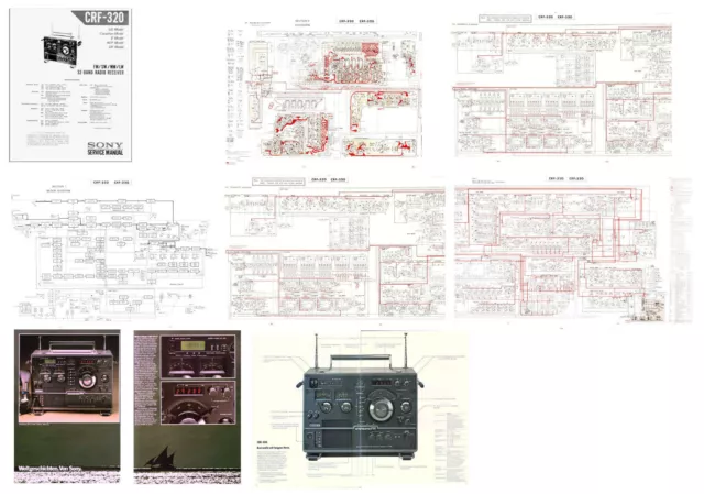 SONY CRF-320 SERVICE MANUAL with COLOR 11 x 17" PAGES + COLOR PHOTOS