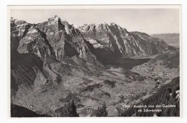 Ansichtskarte Ausblick Garichte ob Schwanden Glarus Süd ungebraucht 1930