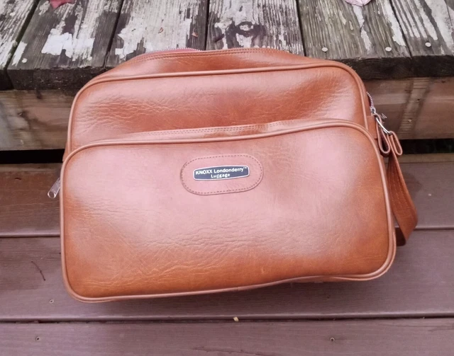 Knoxx Londonderry Vintage Shoulder Carry-On Bag Brown Luggage Suitcase 16x11x6