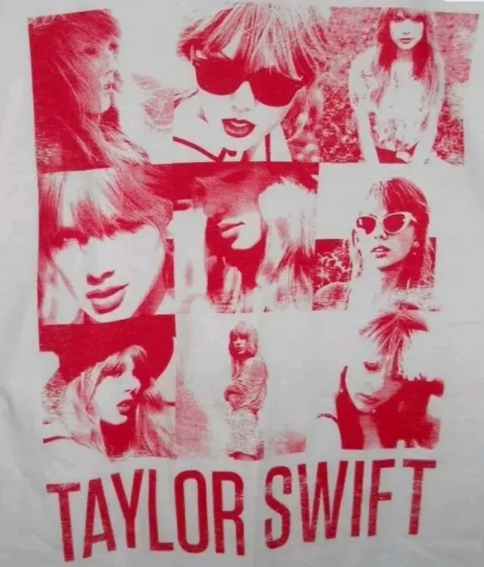 Taylor Swift 2013 The Red Tour Concert T-Shirt Red Squares On White Adult Small
