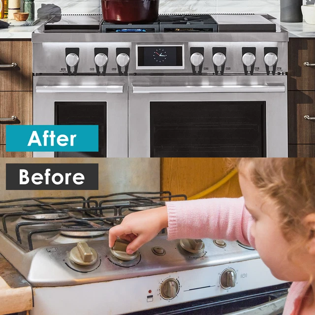 6PCS STOVE KNOB Locks Set HeatResistant Childproof Baby Safety Oven