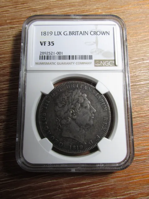 1819 LIX Great Britain Silver Crown NGC VF 35