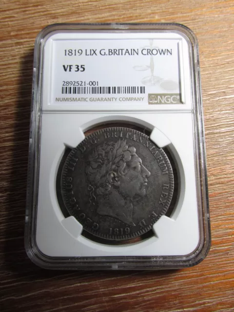 1819 LIX Great Britain Silver Crown NGC VF 35