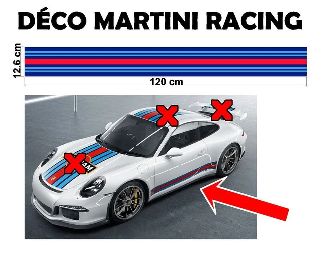 Le Mans Martini Racing Stripe + Logo universel* Sticker bandes PORSCHE 911 BMW