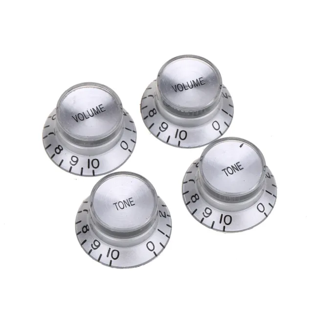 Musiclily Pro Silver Imperial Inch Guitar 2 Volume 2 Tone Knobs For Les Paul SG