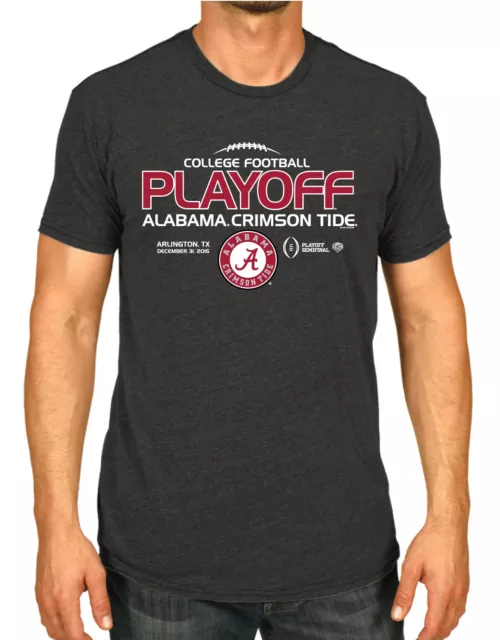 Alabama Carmesí Cresta 2016 College Fútbol Playoff Semifinal Gris Camiseta