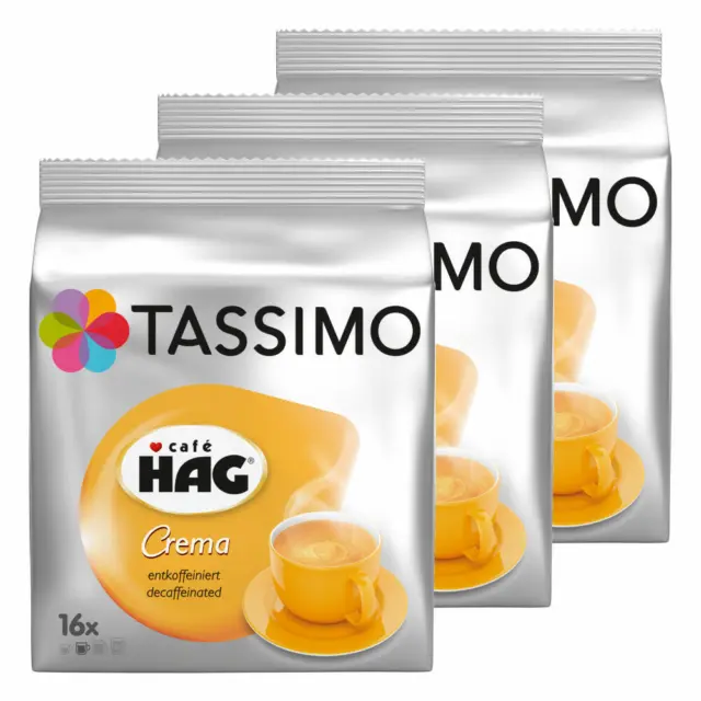 TASSIMO Café HAG Crema Décaféiné, CAPSULE Café Décaféiné 48 T-DISCS