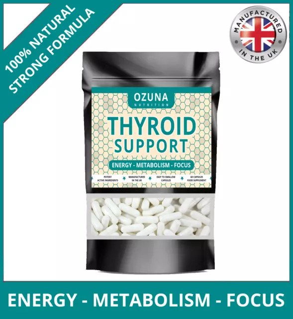 60 x 700mg Thyroid Support Pills High Strength - Energy - Metabolism - Capsules