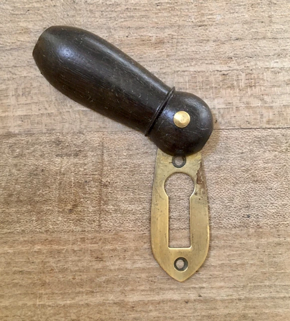 Vintage Escutcheon Keyhole Wooden Antique Door Hardware Victorian Old Salvage