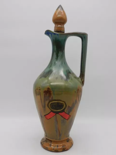CRUCHE/CARAFE EN GRES FLAMMé SIGNE JACOBERT COLMAR HAUT 26CM TER41