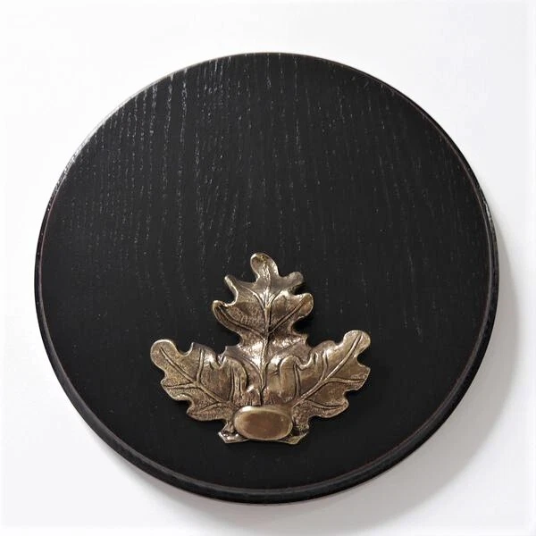 Placa de Jabalí Tablero Keiler Gewaffbrett Oscuro AF19cm Con Hoja Roble Grande
