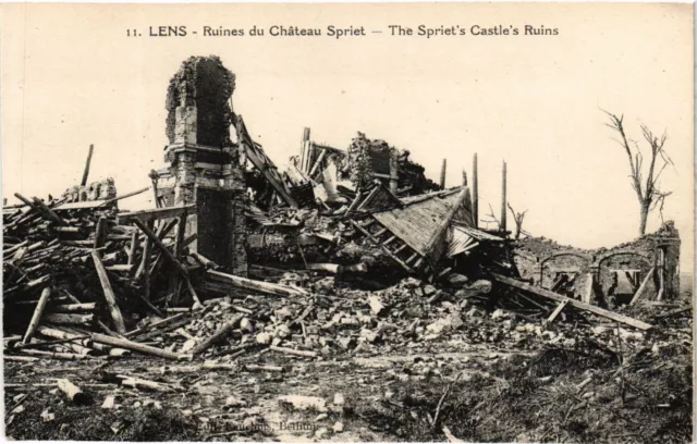CPA Militaire, Lens - Ruines du Chateau Spriet (277887)