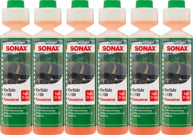 Sonax KlarVicht 1:100 concentrato 250 ml set 6 pezzi 03711410