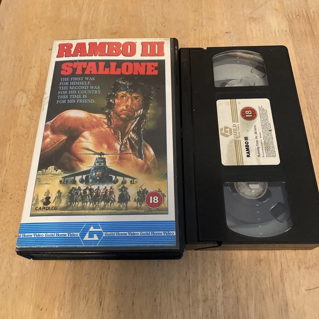 RAMBO 3,VHS GUILD embossed small box 1990 £8.50 - PicClick UK