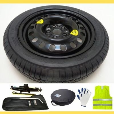 Kit Roue De Secours 17" Compatible Dacia Duster - Inclut Cric, Clé, Vis, Sac, Taille 125/80R17