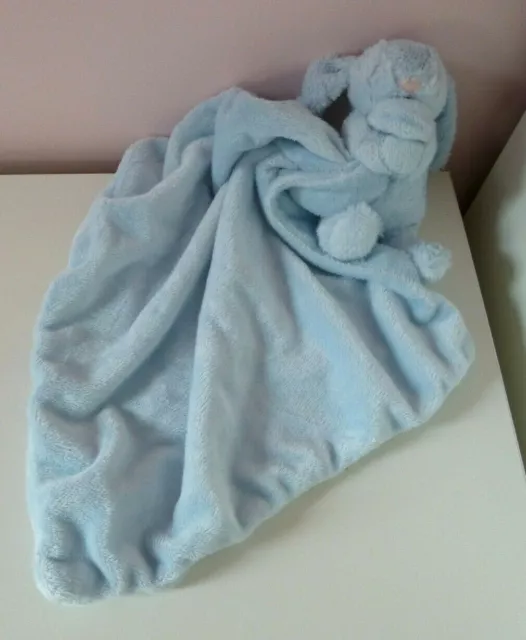 Jellycat Blue Bashful Bunny Soother Baby Comforter Blankie Blanket JELLY2159
