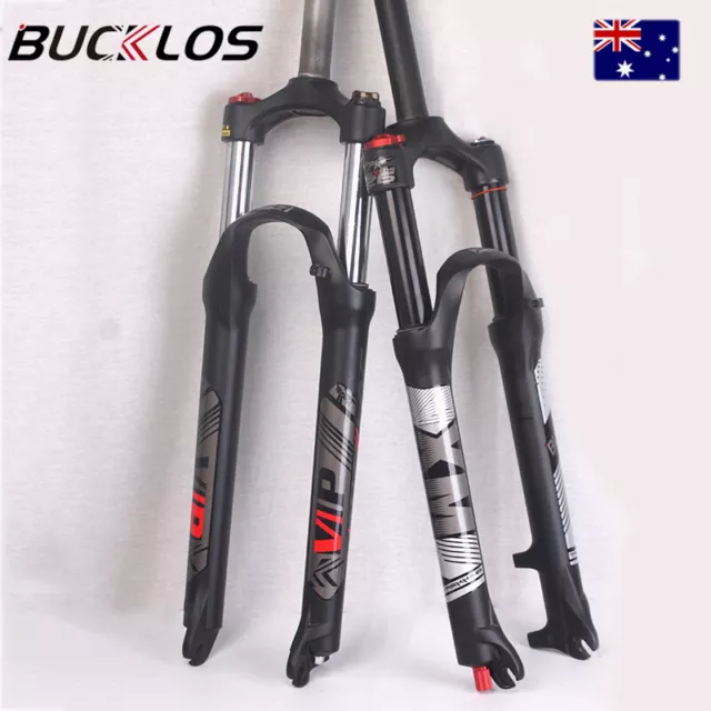 BUCKLOS 26/27.5/29" Suspension Fork Air/Mechanical Forks MTB Bike 1-1/8" Manual