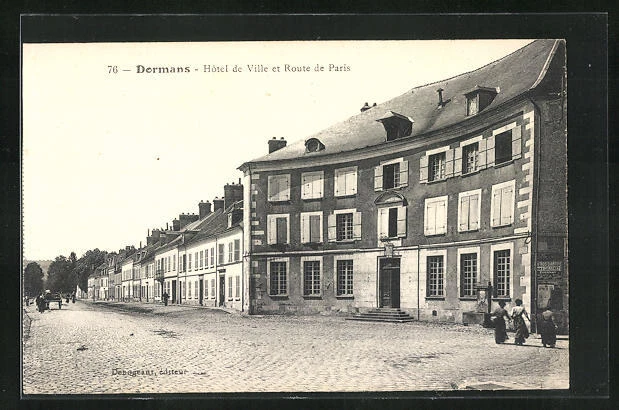CPA Dormans, City Hall and Route de Paris