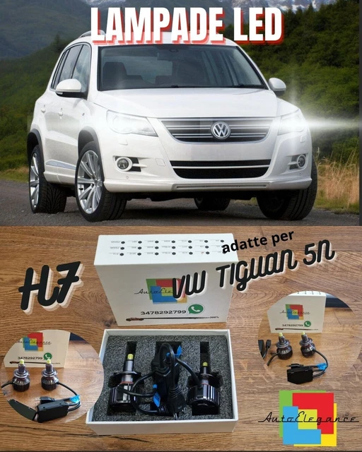 2 ADATTATORI Portalampada Per VW TIGUAN 5N 2011-2016 Montaggio KIT LED Xenon H7