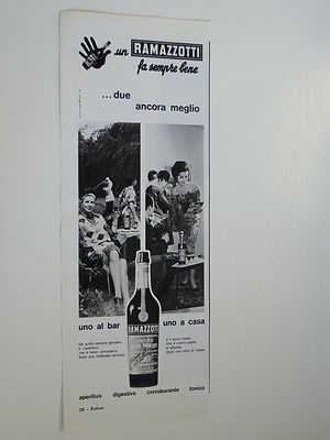 advertising Pubblicità 1967 AMARO CORA 