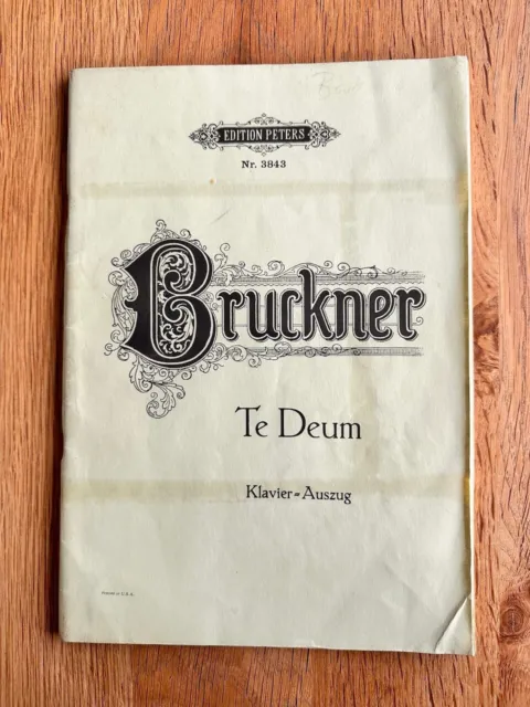 Klaviernoten Bruckner TeDeum Edition Peters Nr. 3843