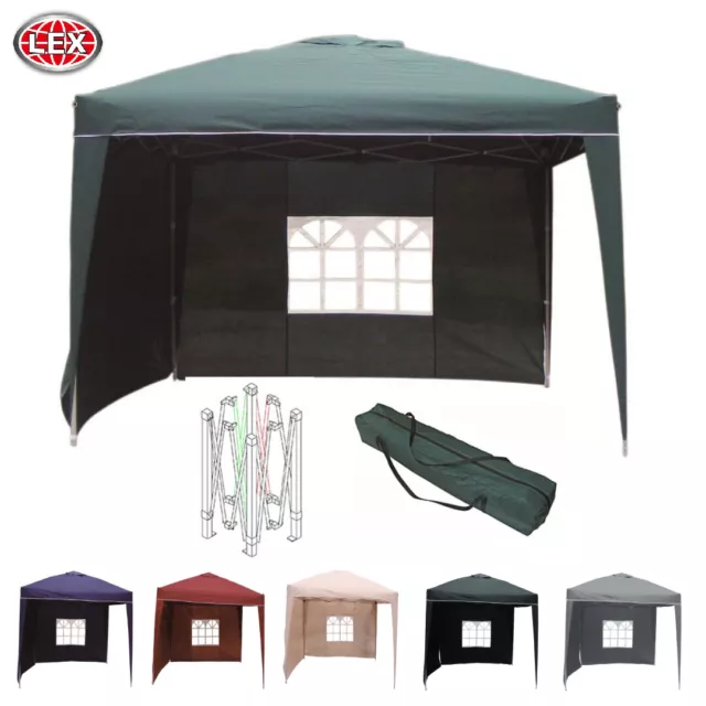 Alu Faltpavillon 3x3m Gartenpavillon Gartenzelt Partyzelt Wasserdicht Farbwahl