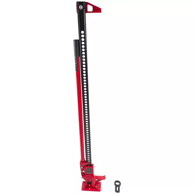 60" High Lift Ratcheting Off Road Utility Farm Jack, 6000lbs/3Ton Capacity Red