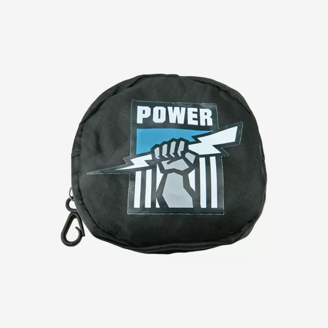 Adelaide Port Power AFL Foldaway Shopping Grocery Tote Carry Bag Pouch Key Chain