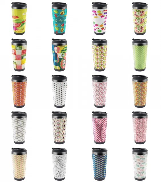 Ambesonne Fruits Travel Mug Steel Thermal Cup 16 oz