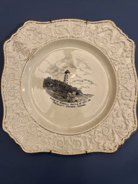 VTG ROYAL Winton Grimwades England 1837-38 Windmill Battle Plate