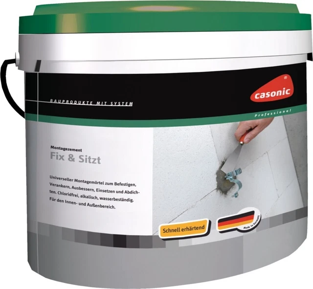 Cimco Werkzeuge Montagezement 140346 (7kg) grau Mörtel/Zement/Gips
