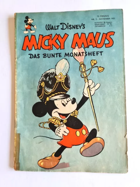 Micky Maus Heft Nr.3  Original Ehapa 1951                                   2597