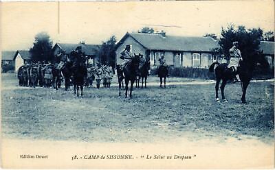 CPA military (dep.02) sissonne camp - "salvation to the flag" (90004)