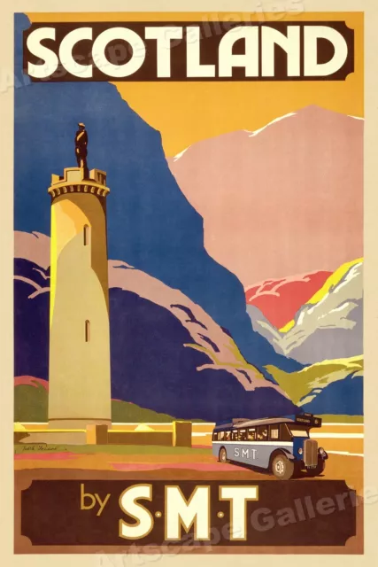 1920s Scotland by S.M.T. - Classic Vintage Style Travel Poster - 24x36