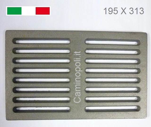 Griglia In Acciaio Inox V2A Per Camino 54x34 Cm - Griglia Portacenere Stabile BitWa Made In Germany