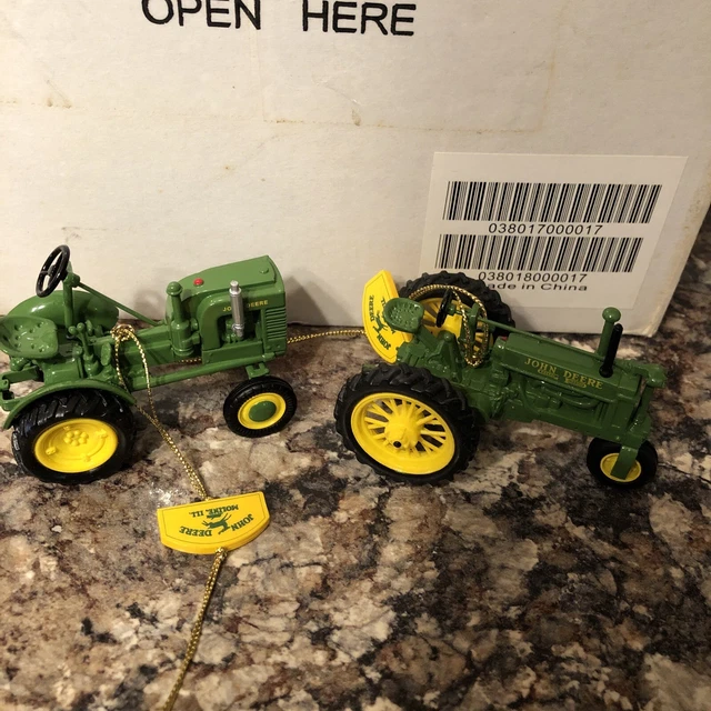 2 - John Deere Tractor Ornaments   —Danbury Mint Nib