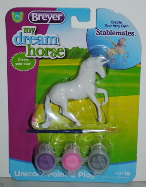 Breyer~My Dream Horse~Paint & Play Unicorn~Unpainted Alborozo~Stablemate~Sm~NEW