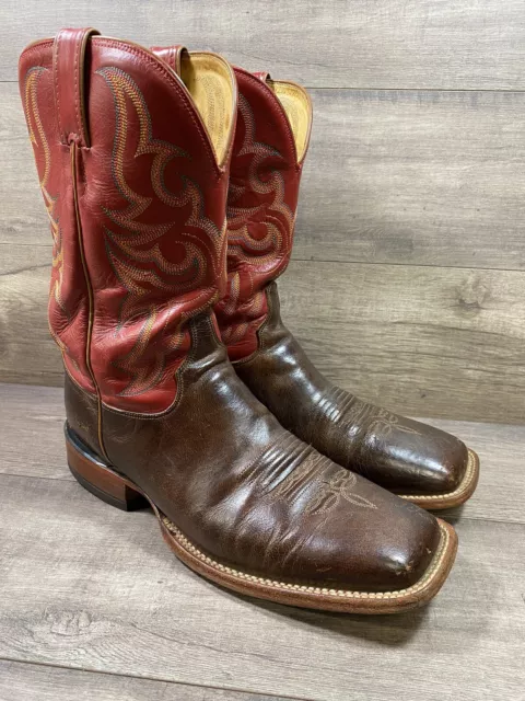 JUSTIN WESTERN COWBOY Boots Brown Leather Mens Size 10.5 D… See ...