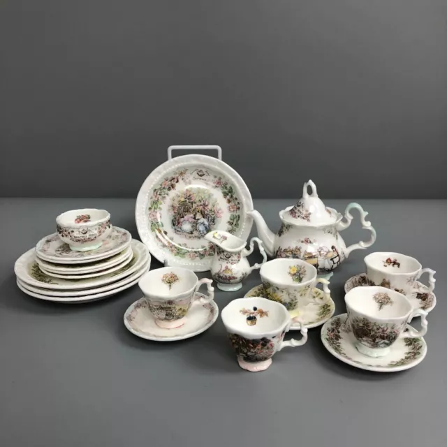 Royal Doulton Brambly Hedge Tea Service Miniature Set 21 Piece Seasons Trio -CP