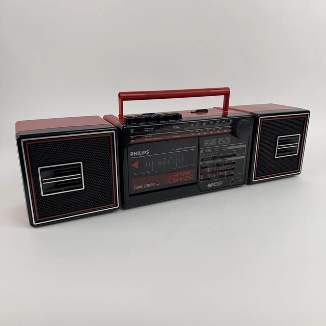 Radio-cassette Vintage Philips 450 Chromium 22RR450/00 - Années 70 - En état De Marche