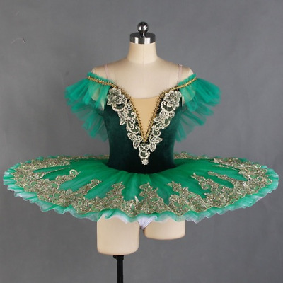I Bambini Balletto Professional Tutù Verde Bambini Adulti Swan Pancake Costumi